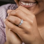 Engagement Ring 750/18 K White Gold with Diamonds 1.00 ct H/si by CHRISTIAN - SO-69178-WG