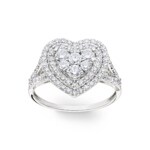 Engagement Ring 750/18 K White Gold with Diamonds 1.00 ct H/si by CHRISTIAN - RI-69281-WG