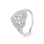 Verlobungsring 750/18 K Weissgold mit Diamanten 1.00 ct H/si by CHRISTIAN