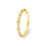 Vintage Ring 375/9 K Gelbgold mit Zirkonia