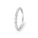 Vintage Ring 375/9 K Weissgold mit Zirkonia