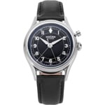 Vulcain Cricket Classique 36mm Black & White Steel Caseback - 100169B07.BAC301