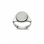 Signet Ring 750/18 K White Gold, 16 x 14mm