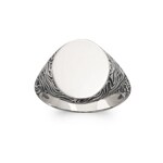 Bague héraldique Quantum Argent 925 orné - RI-1907200-925