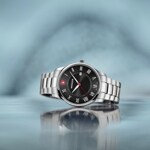 Wenger City Classic Argenté / Noir Ø 42mm - 01.1441.140