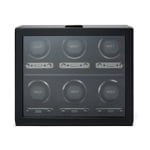 Wolf 1834 British Racing 6 Piece Watch Winder Black