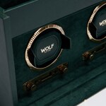 Wolf 1834 British Racing Double Watch Winder with Storage Green - 792241