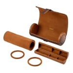 Wolf 1834 Brogue Triple Watch Roll Burnished Brown - 443306