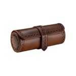 Wolf 1834 Brogue Triple Watch Roll Burnished Brown - 443306