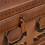 Wolf 1834 Brogue Double Watch Winder with Storage Burnished Brown - 440206
