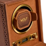 Wolf 1834 Brogue Single Watch Winder Burnished Brown - 440106
