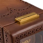 Wolf 1834 Brogue Single Watch Winder Burnished Brown - 440106