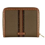 Wolf 1834 Ida Travel Zip Jewellery Portfolio Khaki - 190043