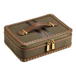Wolf 1834 Ida Travel Zip Jewellery Case Khaki