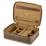 Wolf 1834 Ida Travel Zip Jewellery Case Khaki - 190042