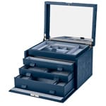 Wolf 1834 Liberty Large Jewellery Box Navy - 381017