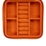 Wolf 1834 Maria Large Zip Jewellery Case Orange - 766239