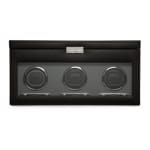 Wolf 1834 Viceroy Triple Watch Winder with Storage Black  - 456302