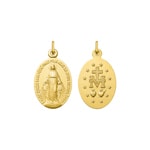 Médaille vierge miraculeuse or jaune 375/9 ct