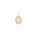 Wundertätige Medaille 750/18 K Gelbgold mit Zirkonia - 641191ZIR