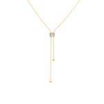 Y-Collier 750/18 K Gelbgold mit Diamanten 0.12ct H/Si