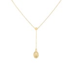 Y-Collier 750/18 K Gelbgold mit Medaille der Wundertätigen - KE-0019004-GG
