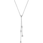 Y-Halskette 925 Silber rhodiniert mit Zirkonia rund 43cm - ACA220Z40