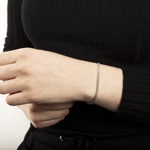 Bracelet palmier or gris 750/18 ct 2.5mm 19cm - 1271.03995/1900