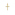Pendentif or jaune 750/18 ct, Croix - 1158.03372/0001