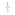 Pendant 750/18 K Red Gold, Cross - AKR3006