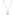 Collier Argent 925 rhodié avec zircone ronde 43cm, Poire - AZC428B40