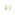 Hoop Earrings 750/18 K Yellow Gold with Cubic Zirconia - EE0358-01