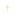 Cross Pendant Semi Solid 750/18 K Yellow Gold 17 x 32mm - 660048
