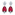Swarovski Louison earrings, red, rhodium plated - 5495078