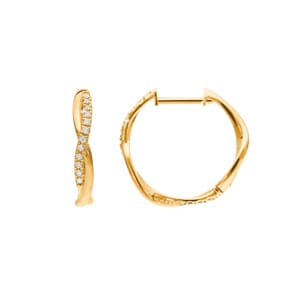 0.10 Karat Diamant-Kreolen 750/18 K Gelbgold