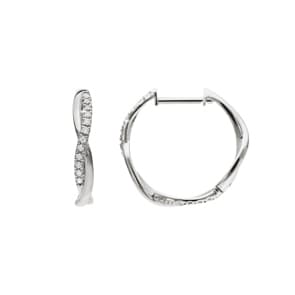 0.10 Karat Diamant-Kreolen 750/18 K Weissgold