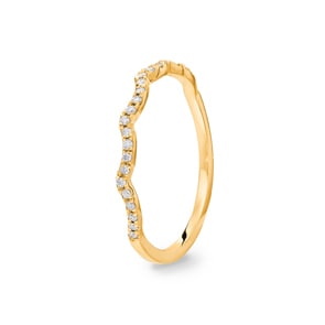 0.10 Karat Diamantring 750/18 K Gelbgold