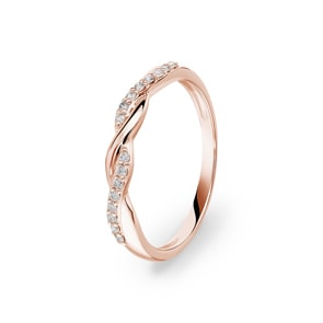 0.10 Karat Diamantring 750/18 K Roségold
