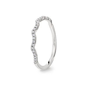 0.10 Karat Diamantring 750/18 K Weissgold