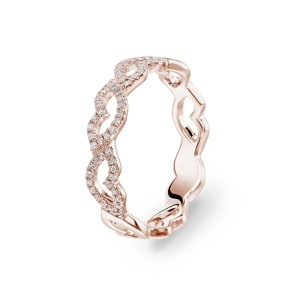 0.12 Karat Diamantring 750/18 K Roségold