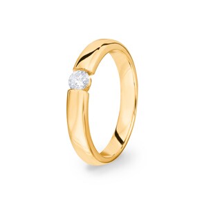 0.15 Karat Diamant Spannring 750/18 K Gelbgold