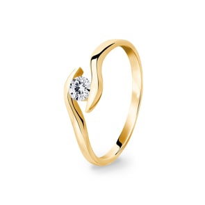0.15 Karat Diamant Spannring 750/18 K Gelbgold