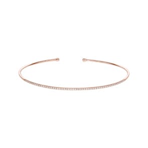 0.16 Karat Diamantarmreif offen 750/18 K Roségold
