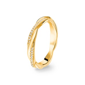 0.19 Karat Diamantring 750/18 K Gelbgold