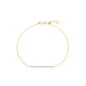 0.20 carats diamants bracelet or jaune 750/18 ct