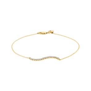 0.20ct Diamond Bracelet 750/18 K Yellow Gold