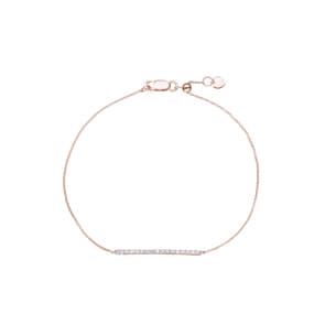 0.20ct Diamond Bracelet 750/18 K Rose Gold