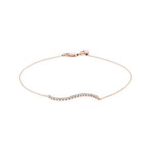 0.20ct Diamond Bracelet 750/18 K Rose Gold