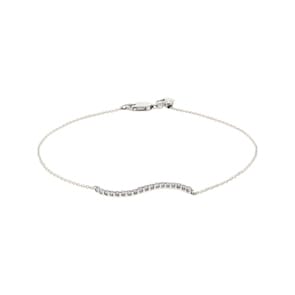 0.20 carats diamants bracelet or gris 750/18 ct