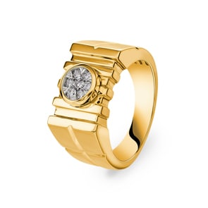0.20 Karat Diamantring 750/18 K Gelbgold